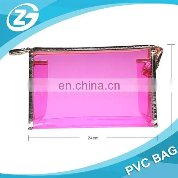 Wholesale Different Designs Cheap Price Fashion Christmas Promotional Gift Colorful Printed PVC Plastic Custom Zipper Bag