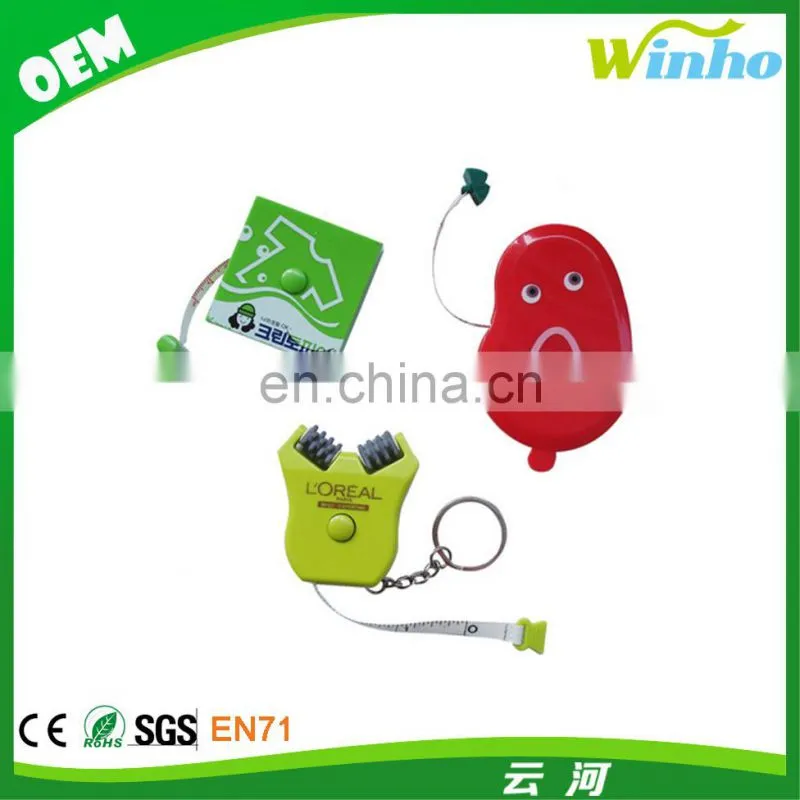Winho oval shape plastic gift tape measure keychain for promotion