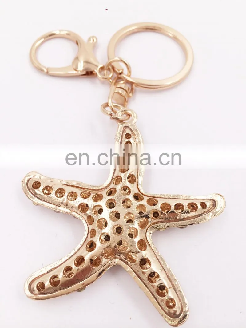 Hot Sale Lovely Starfish Key Chain Summer Style Keychains