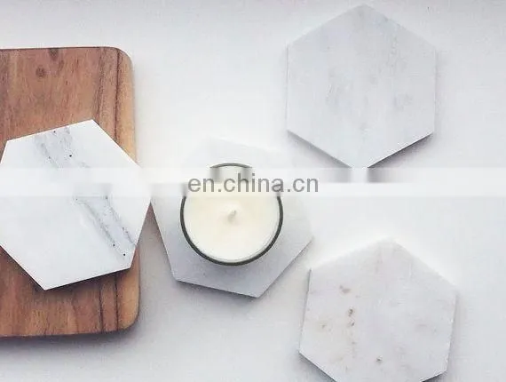 hexagon blank marble acrylic coaster,marble coaster