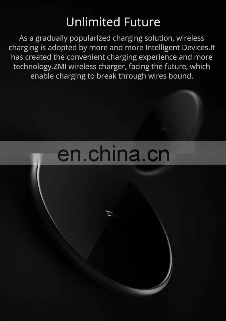 Original Xiaomi 10w Portable Fast Qi Mobile Phone ZMI Wireless Charger