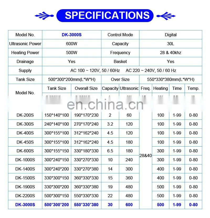 30L Large Ultrasonic Cleaner heated with CE RoHS