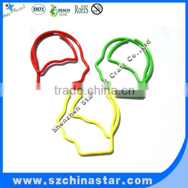 colorful shapes paper clip with plastic box