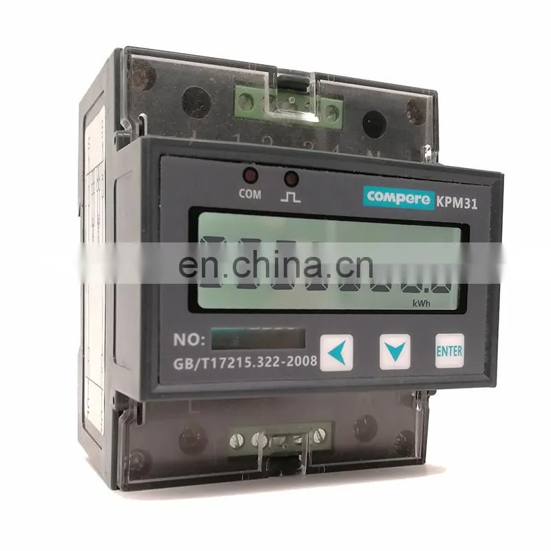 Single phase M-bus remote control din rail kwh prepaid electricity meter