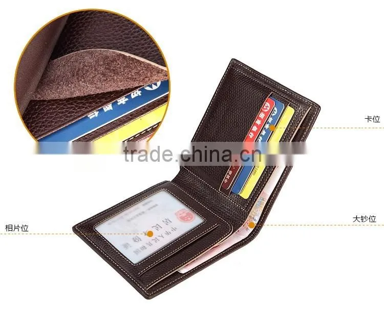 High Quality Custom Genuine Real Ostrich Leg Leather Small Wallet for men