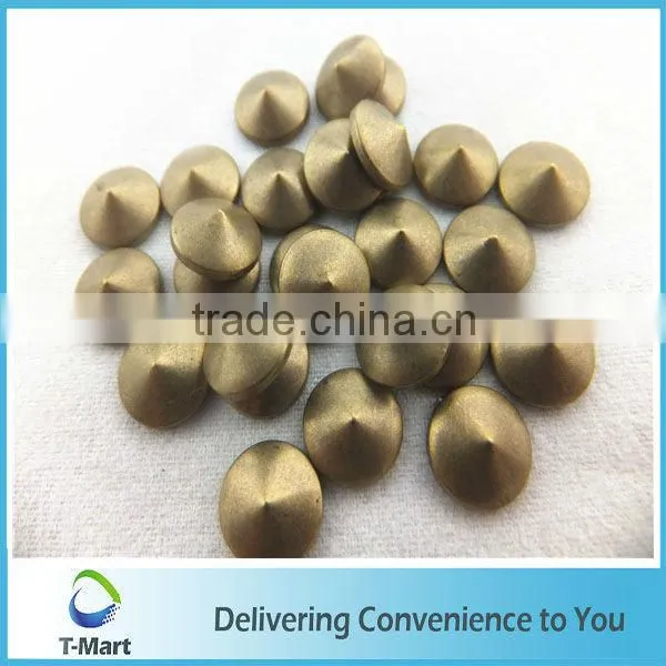 decorative cone hot fix copper studs for bags