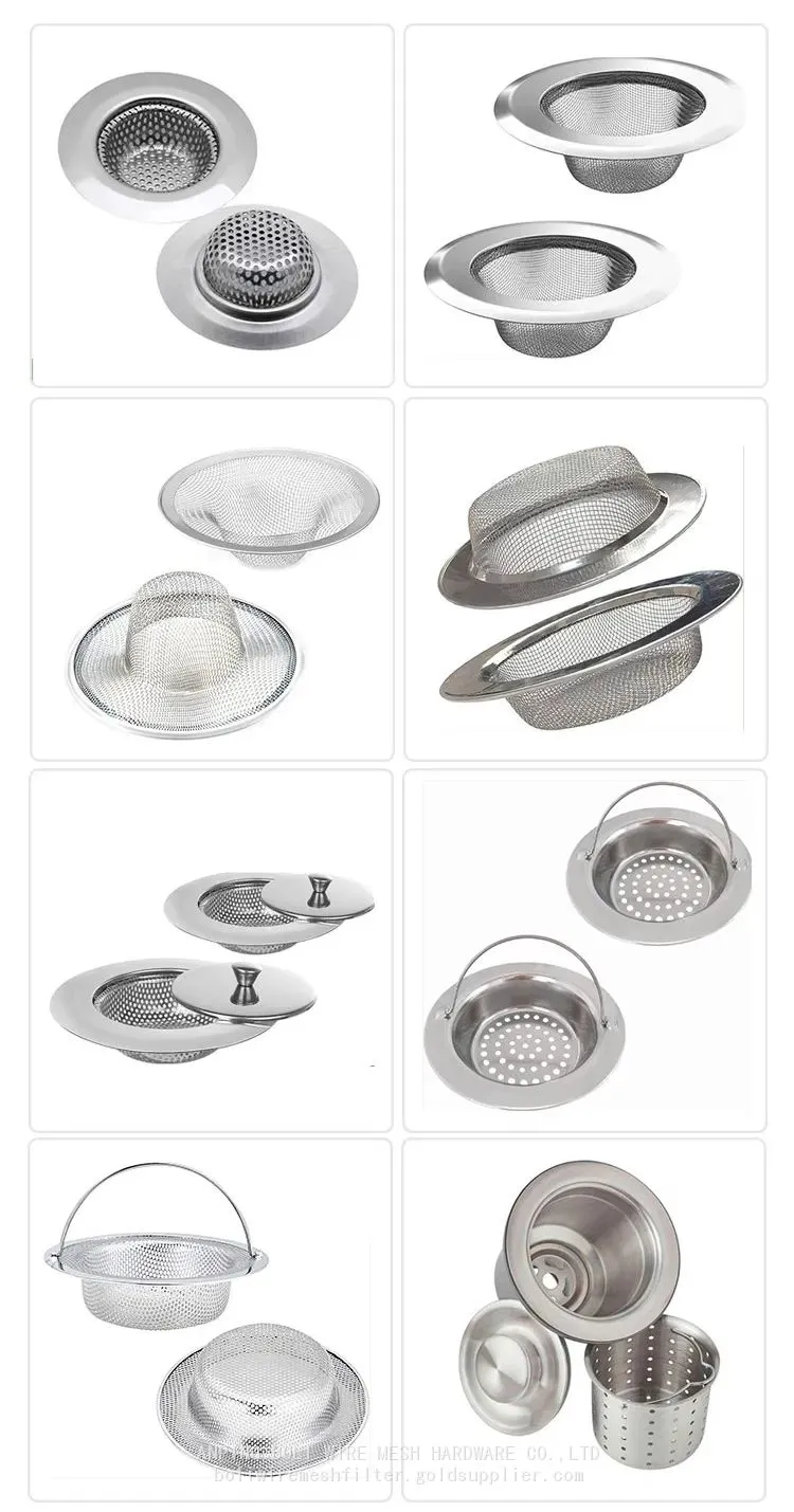 Industrial-Stainless-Steel-Perforated-Mesh-3-1-2-Corner-Kitchen-Sink-Stopper-Food-Waste-Drain-Deep-B