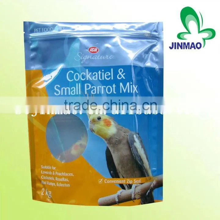 Custom bird nutrition package bag with handle