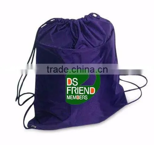 Promotional heavy duty polyester Drawstring backpack