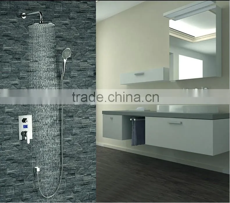 Digital Thermostatic Led Shower Set Shower head set with rainfall waterfall shower