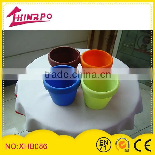 Cheap colorful decorative custom bulk silicone garden flower pot
