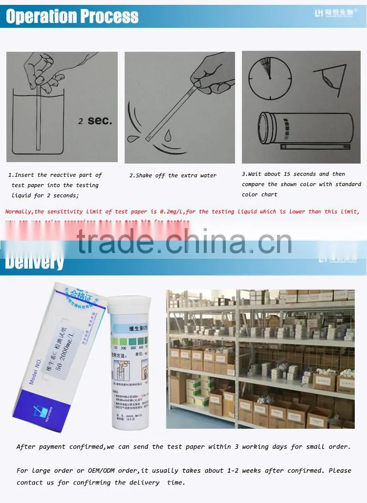 Ascorbic acid test strip