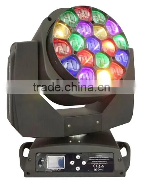B19 290W moving head Led wash light RGBW 4IN1 Leds 19*15W Pan:540 degree Tilt:270 degree
