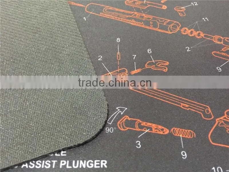 Custom design printed AR-15,AK47,Glcok,1911 gun cleaning mat,gun mat for rifle & pistol preparing and cleaning