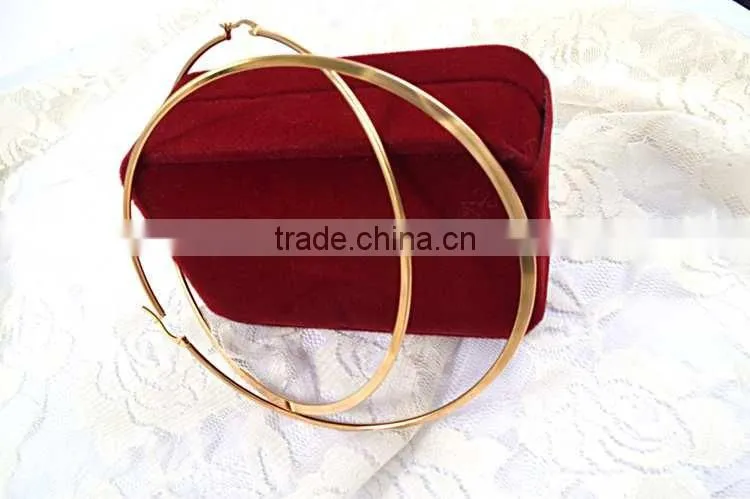 Christmas wholesale big round stainless earring