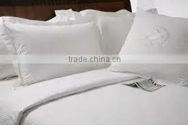 100% cotton white striped fabric