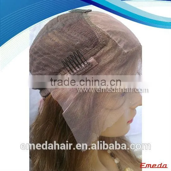 New good quality body wave brazilian hair full silk top cap lace wig