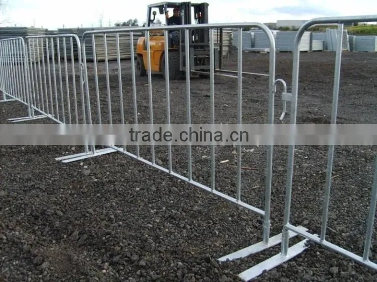 Safety powder coated road pedestrian barrier