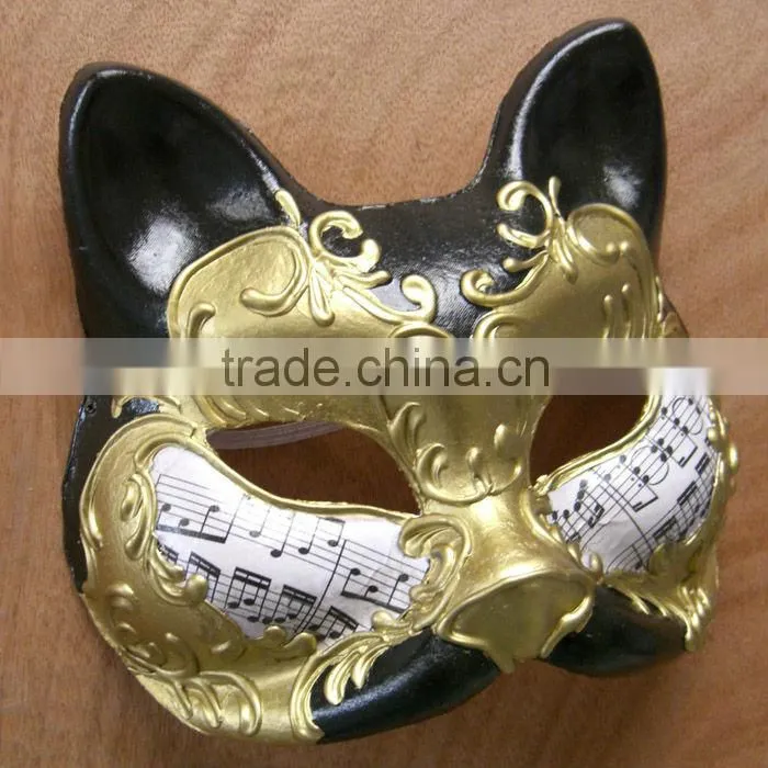 Black Cat Mask With White Music