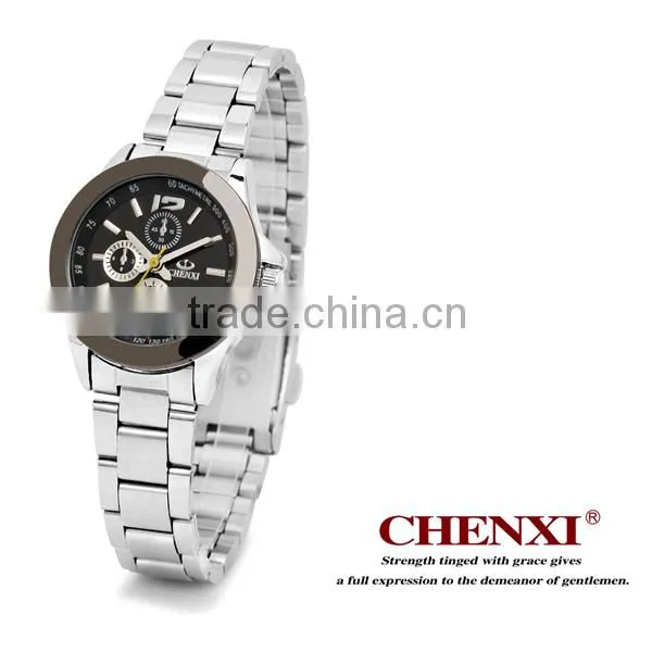 Most Popular Trendy Style Stainless Steel Case Back Watch Large Wrist OEM Black Silver Quartz Custom Watch Man