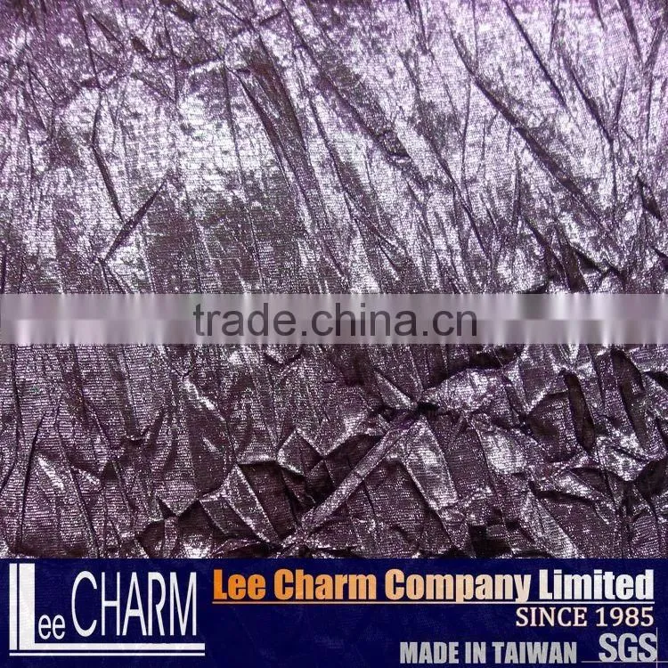 Double-faced Color Crushed Metallic Fabric