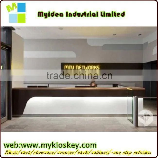 2015 Fantastic Design High Gloss Blue Cambered Surface Bar Counter bar counter plastic