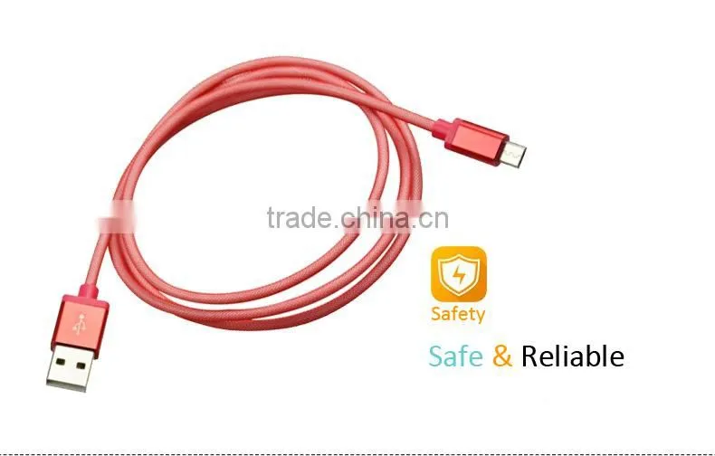 5PIN Multi color USB 2.0 micro USB cable for Android cell phone usb cable