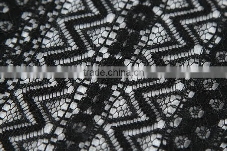 wholesale cheap nylon poly wave new design flower lace embroidered underwear fabric garment accessories making machines