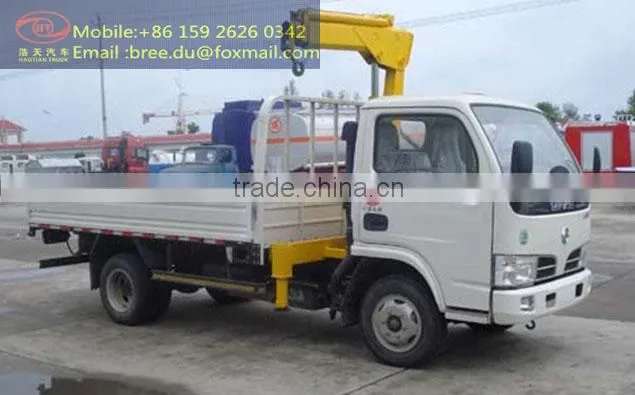 construction machine transporting truck mounted crane with folding arm