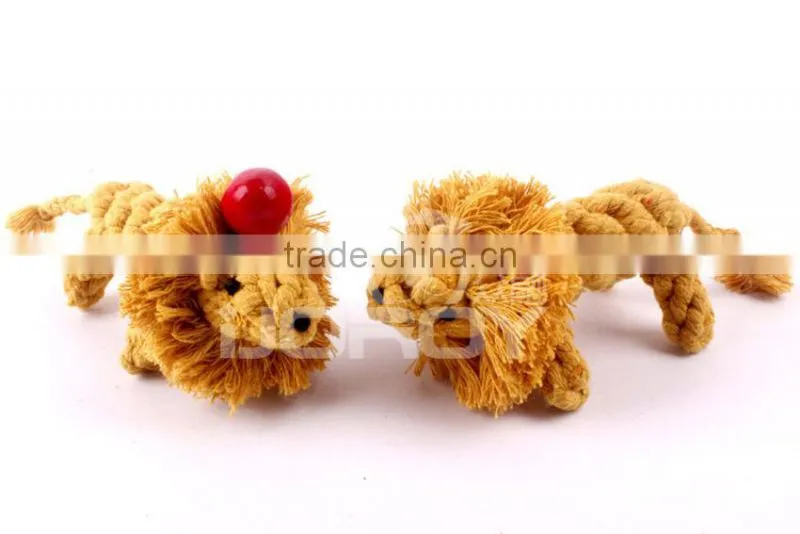 lion animal shape cotton pet toys for dog