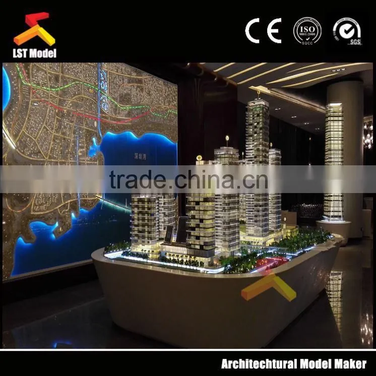 ABS plastic material building 3d architecture model