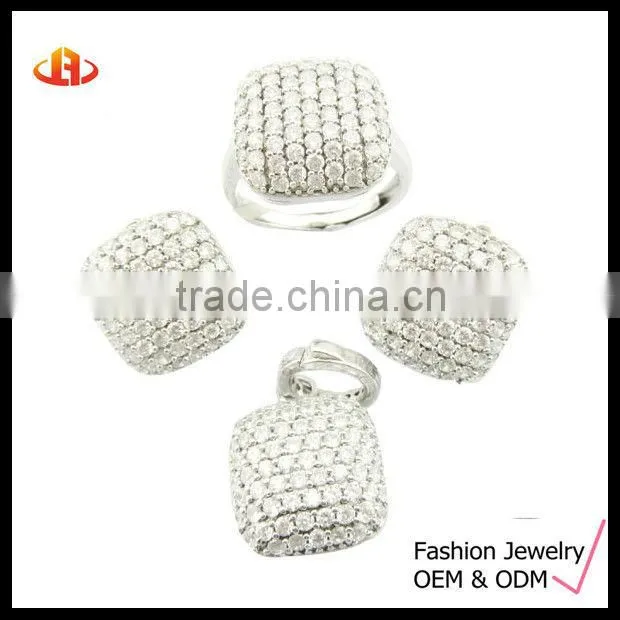 925 Sterling Silver Jewelry Sets With CZ, Wedding Jewellery Set