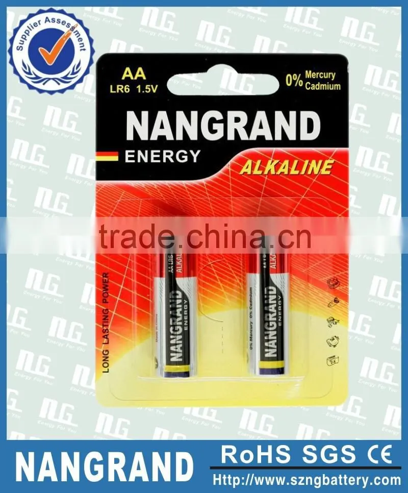 Mercury free aa lr6 am3 alkaline battery