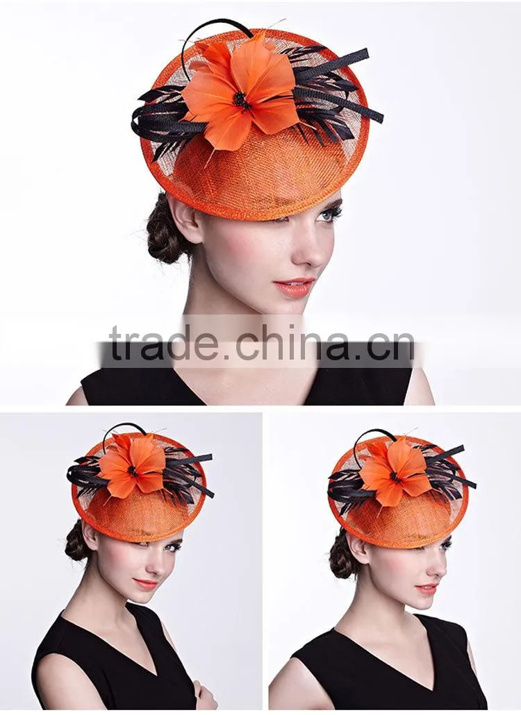 China Wholesale Wedding Accessories For Lady Sinamay Fascinator