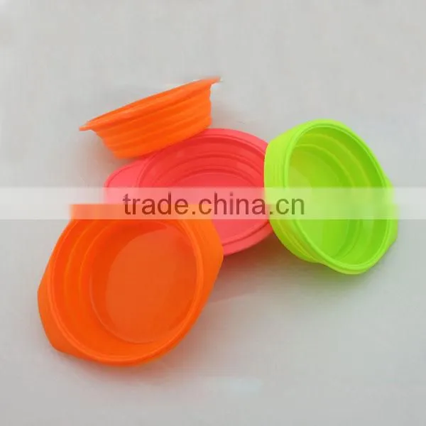 Folding silicone bowl exquisite silicone kids bowl customer logo silicone bowl many colors available factory direct wholesale