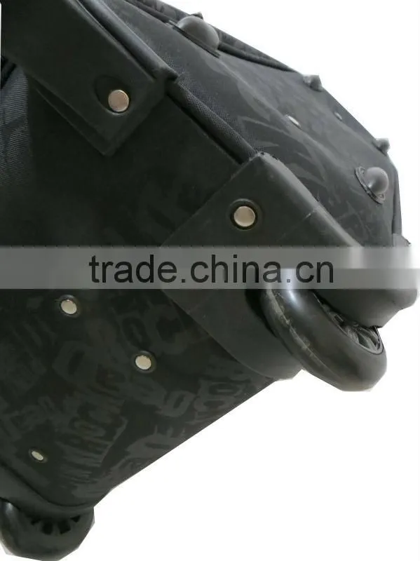 Newest aluminum trolly luggage set with pattern printed