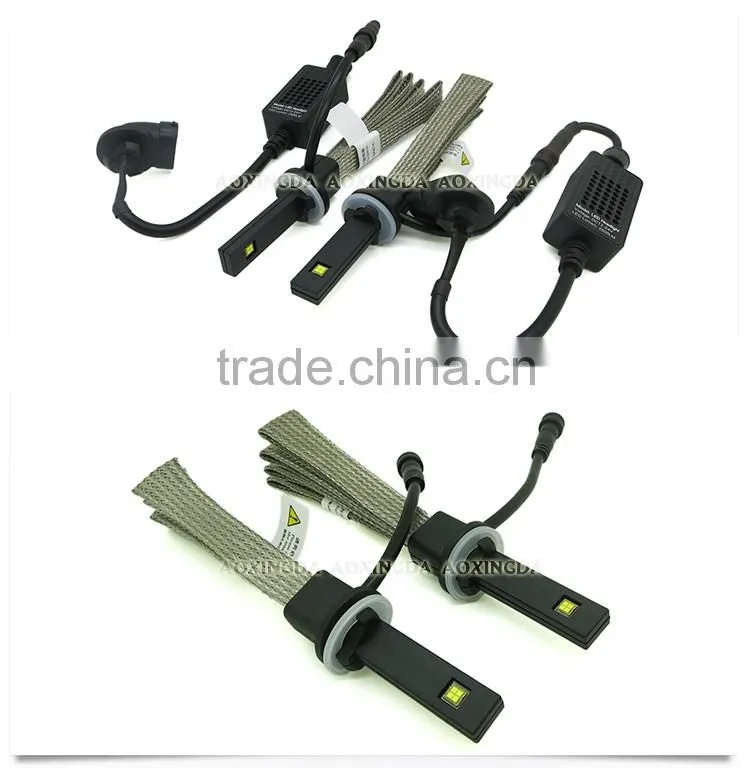 Newest fanless LED headlight bulb 5000LM 880 881 886 896