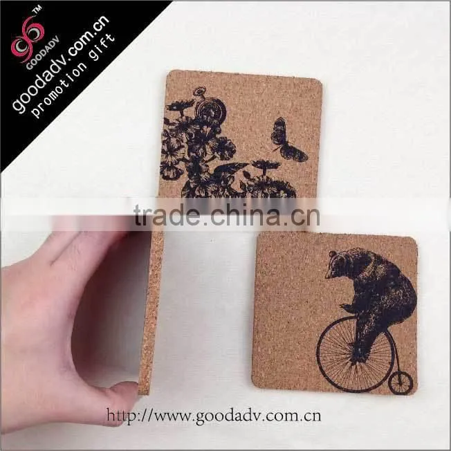 Beauty pattern promotion gifts MDF cork placemat