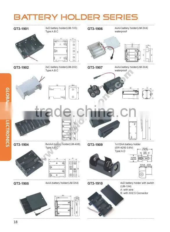 GT3-1807 4.5v battery holder battery holder case high quality battery case