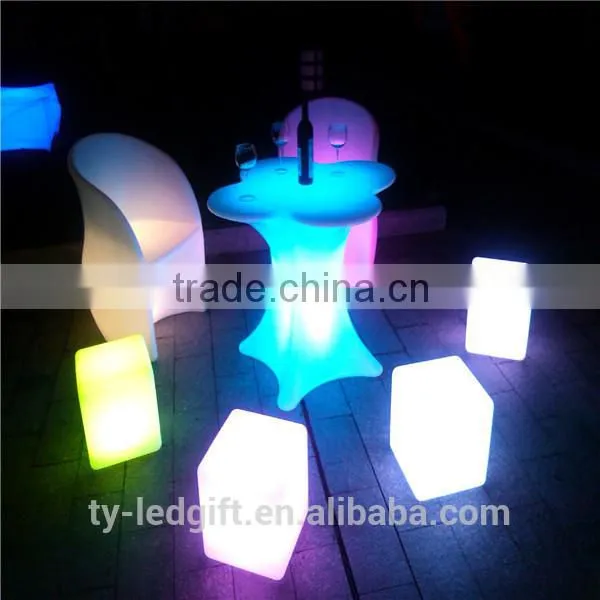 led furniture table and chair rechargeable led table home table with led
