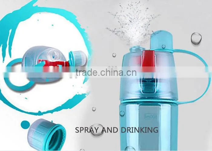 OEM New Design Mist Spray Sport Outdoor Water Bottle Side Handle