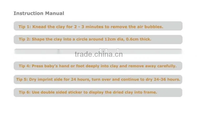 High quality baby hand imprint with wall wood frame moulding sculpture