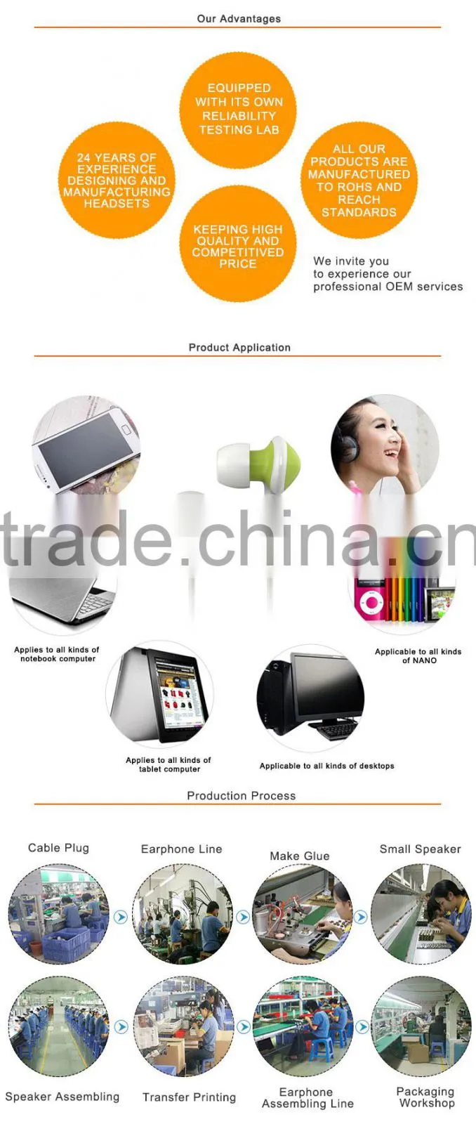 JY-E159 In Ear Stereo Candy Earphone Cute Earphone for Girls