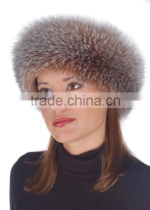 real natural fox fur headband