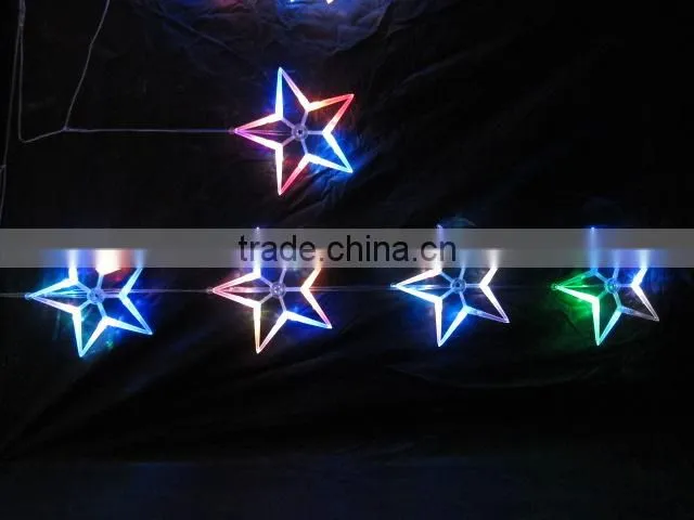 Outdoor christmas star string lights,led falling star lights,star shaped pendant lighting