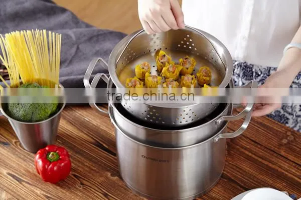 capsuled bottom stainless steel kitchenware for cooking pasta
