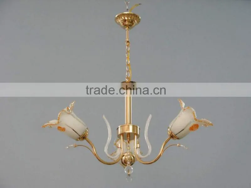Antique Luxury Golden Vintage Home Decor Lily Flower Pendant Chandelier with China Export Factory