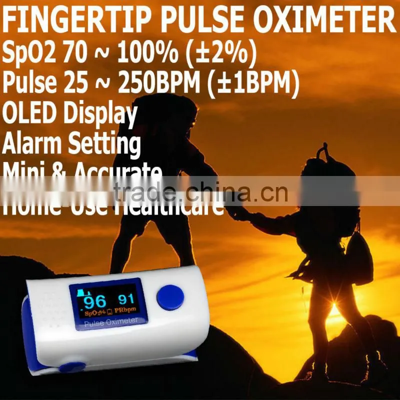 Fingertip Pulse Oximeter Blood Oxygen Saturation SpO2 Pulse Rate Dual Color OLED