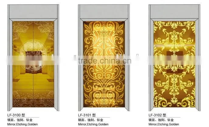 XY Elevator Rose Golden Elevator Door Elevator Selcom Landing Door