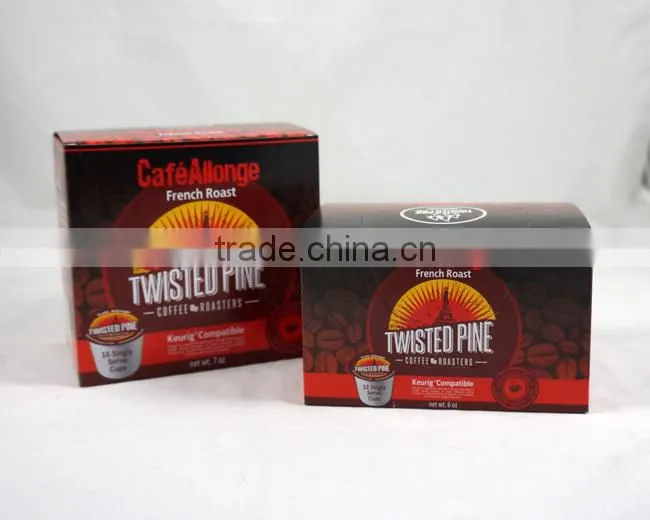 Customized paper box for packing coffee sachets